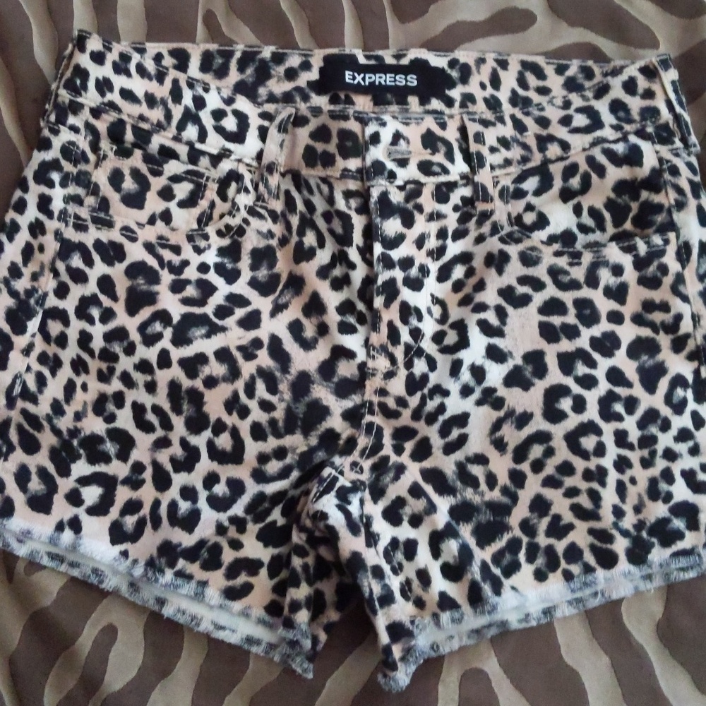 Express Leopard Shorts